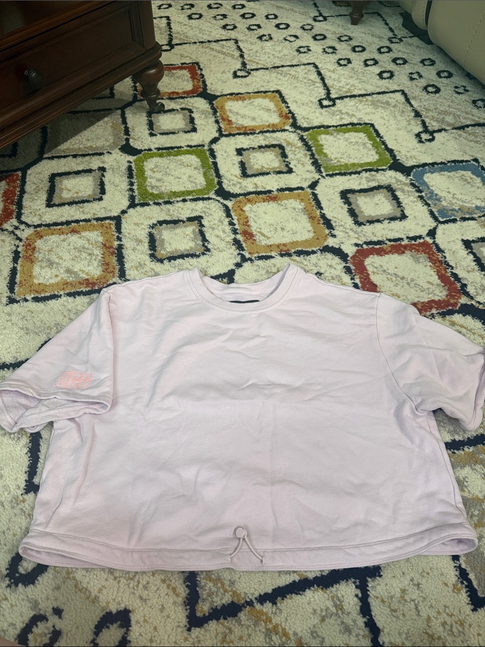 UGG  Light Pink Short-Sleeve Crop Tee